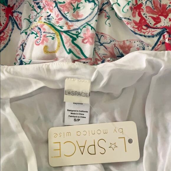 NWT L*Space seaside romper floral paisley cover up - Picture 5 of 6